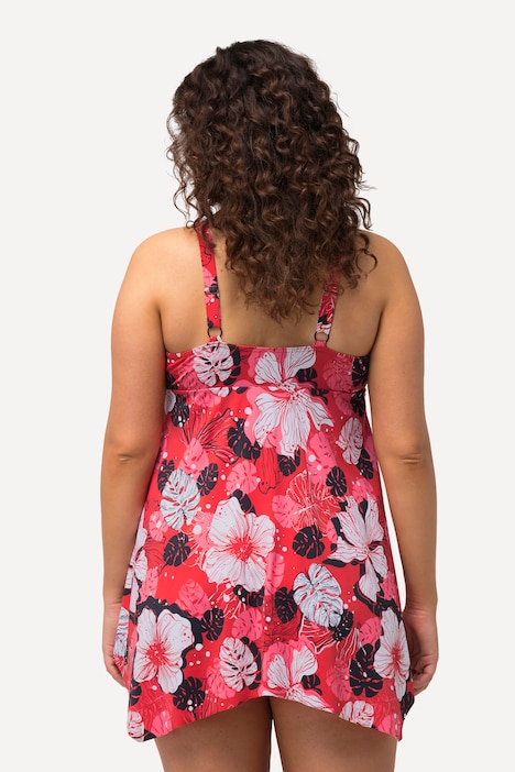 Badekleid, Blüten, Softcups, Keyhole, Zipfelsaum