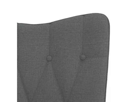 Chaise à bascule Gris foncé Tissu