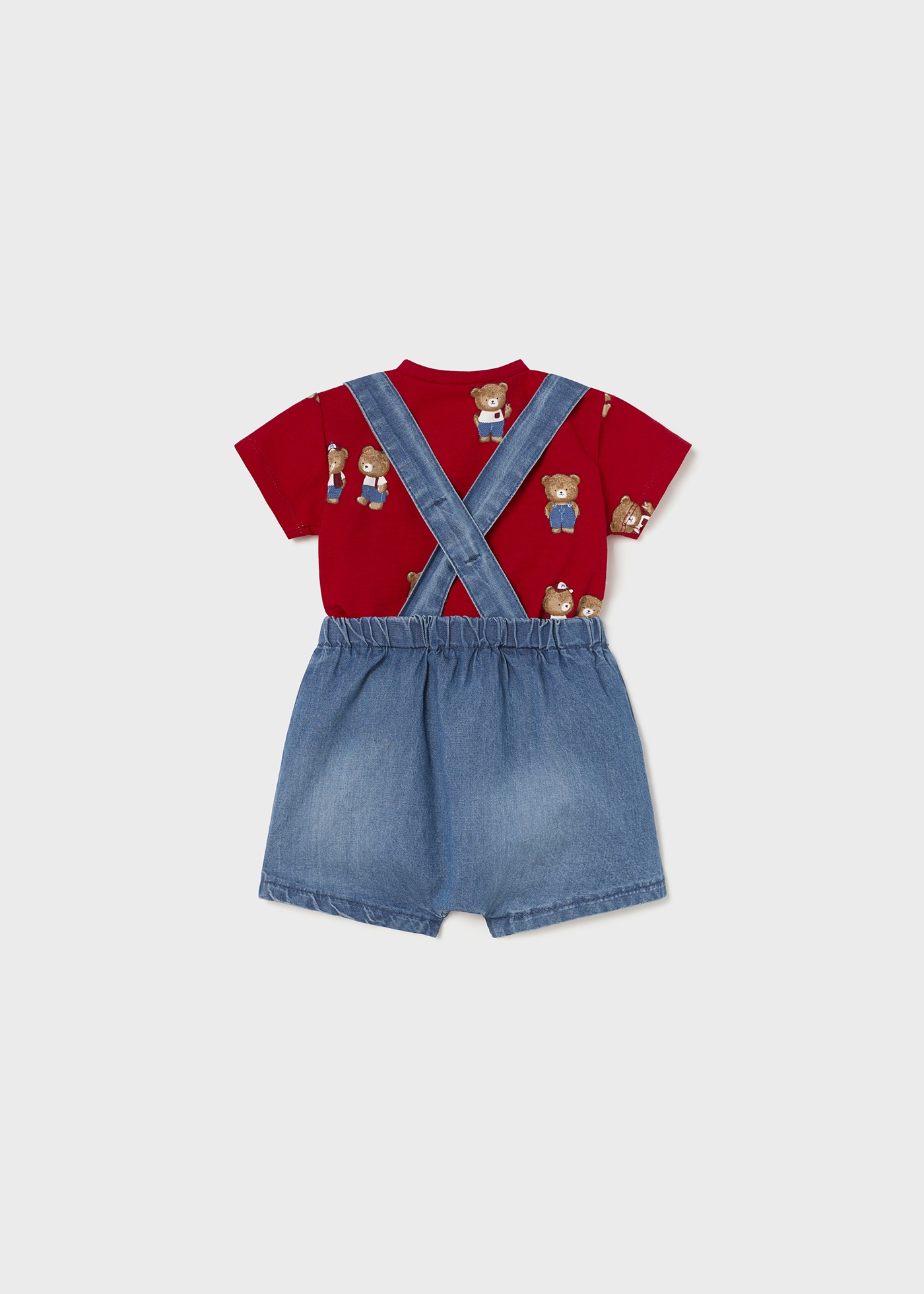 Conjunto de 2 peças em algodão sustentável para recém-nascidos.