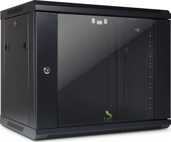 Inter-Tech SMA-6409 - Kabinet - vægmonterbar - sort, RAL 9005 - 9U - 19