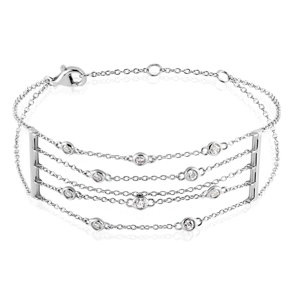 Bracelet Argent Blanc Edvard Oxydes De Zirconium