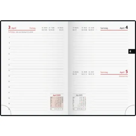rido/idé Taschenkalender Mod. Technik III '25 „Icecoffee“ | A6, Textil