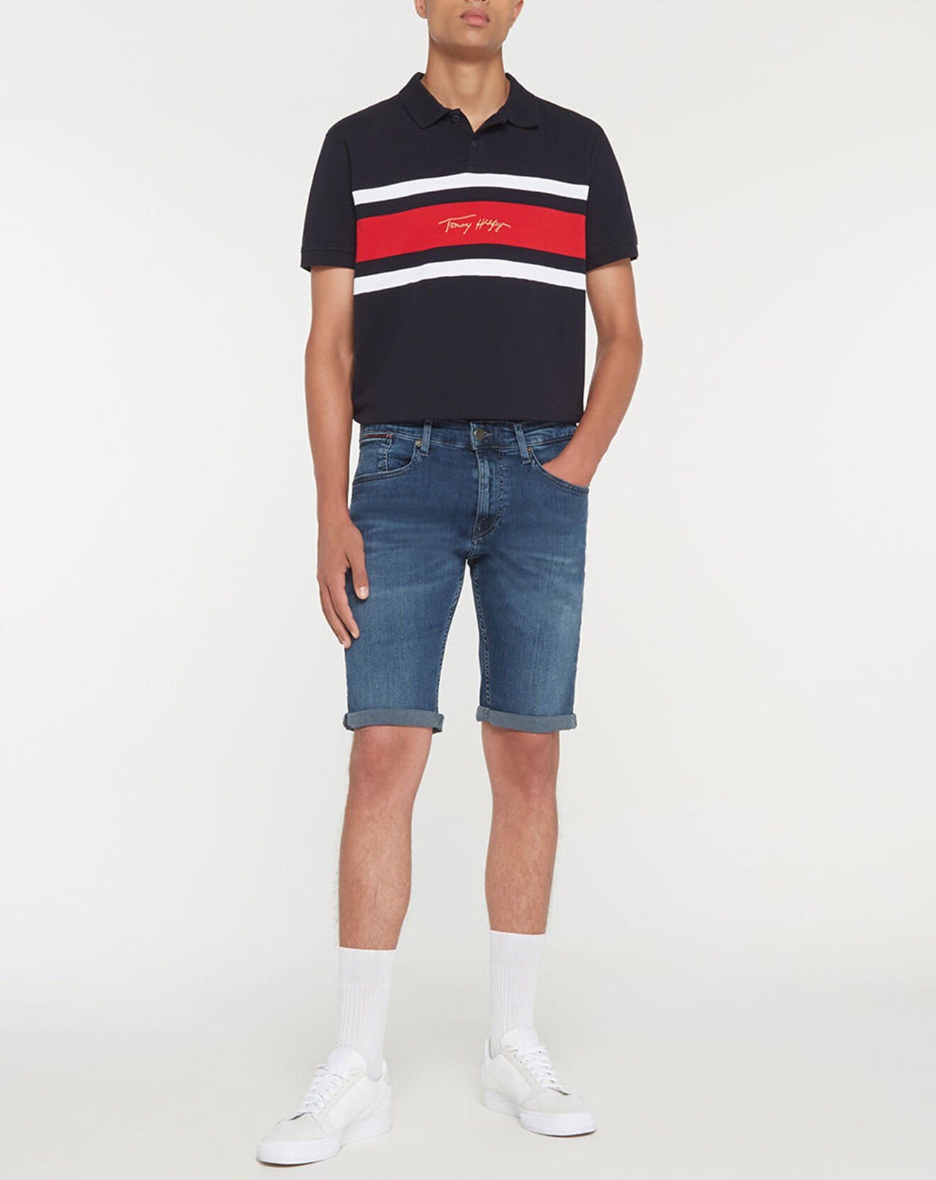 Tommy Jeans Short Ronnie Rlxd bleu jean foncé