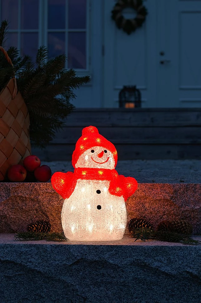 Snømann LED høyde 32 cm
