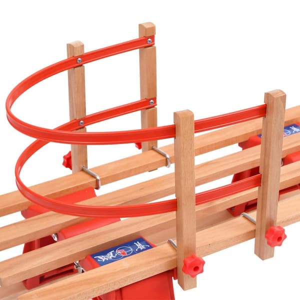 vidaXL Kjelke med ryggstøtte sammenleggbar 119 cm tre