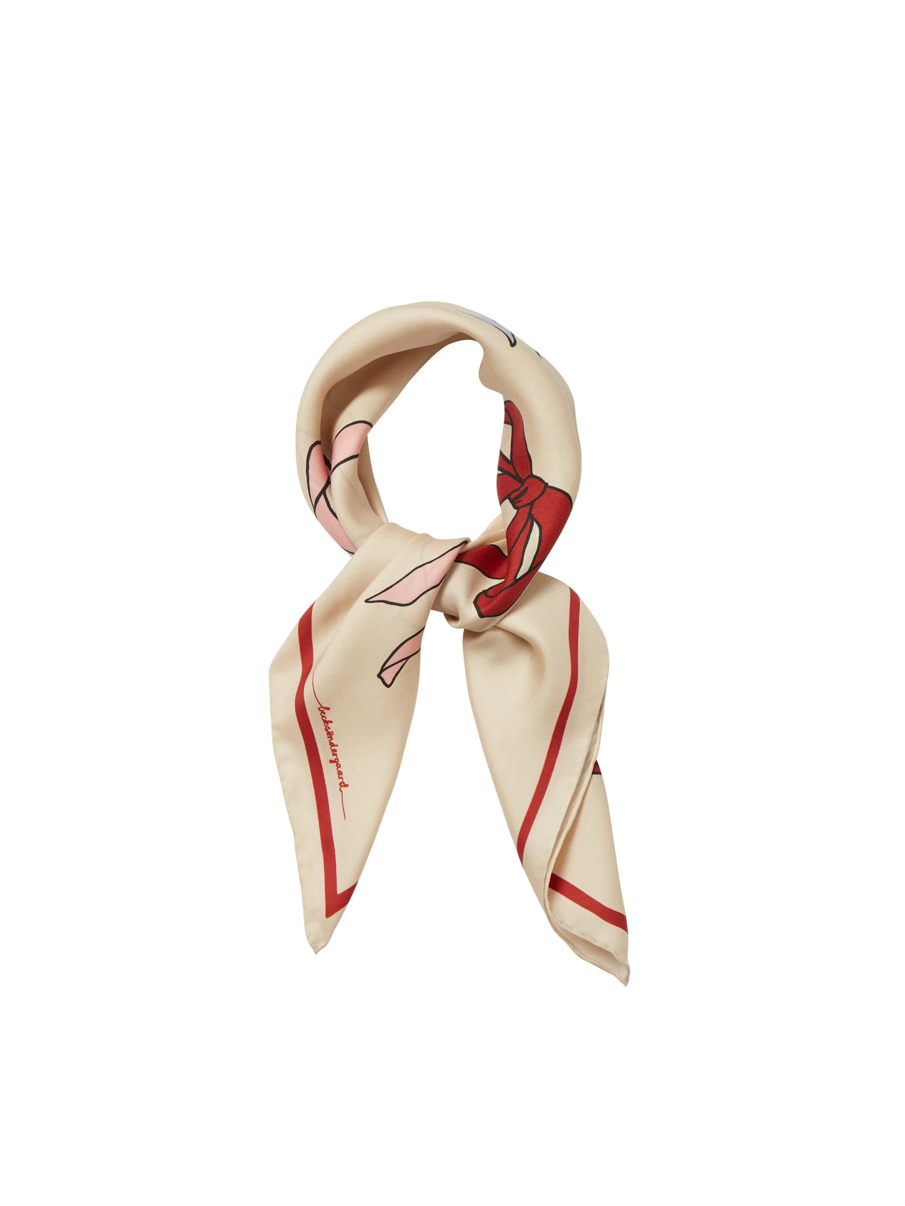Becksöndergaard  Bow Twill Sia silketørklæde - multi