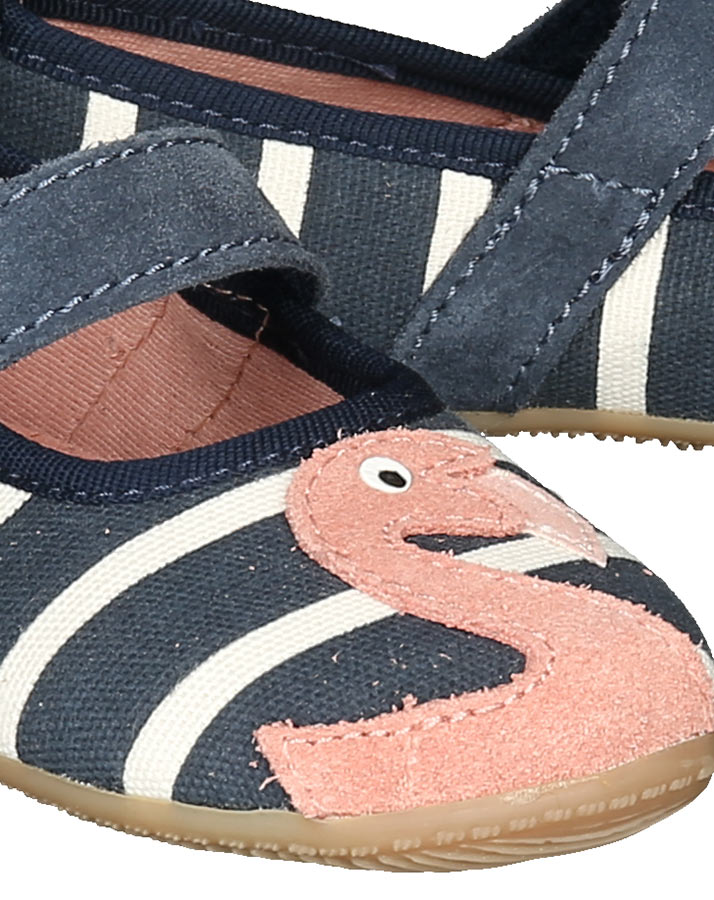Klett-Ballerinas FLAMINGOS gestreift in dunkelblau