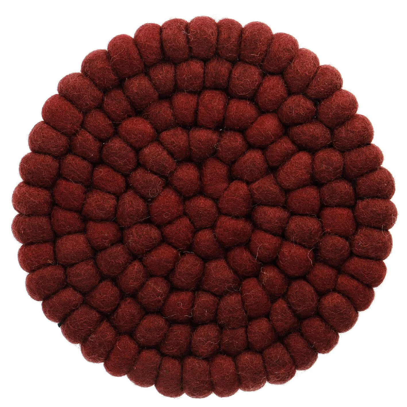 Untersetzer Filzkugeln, dunkelrot, 20 cm