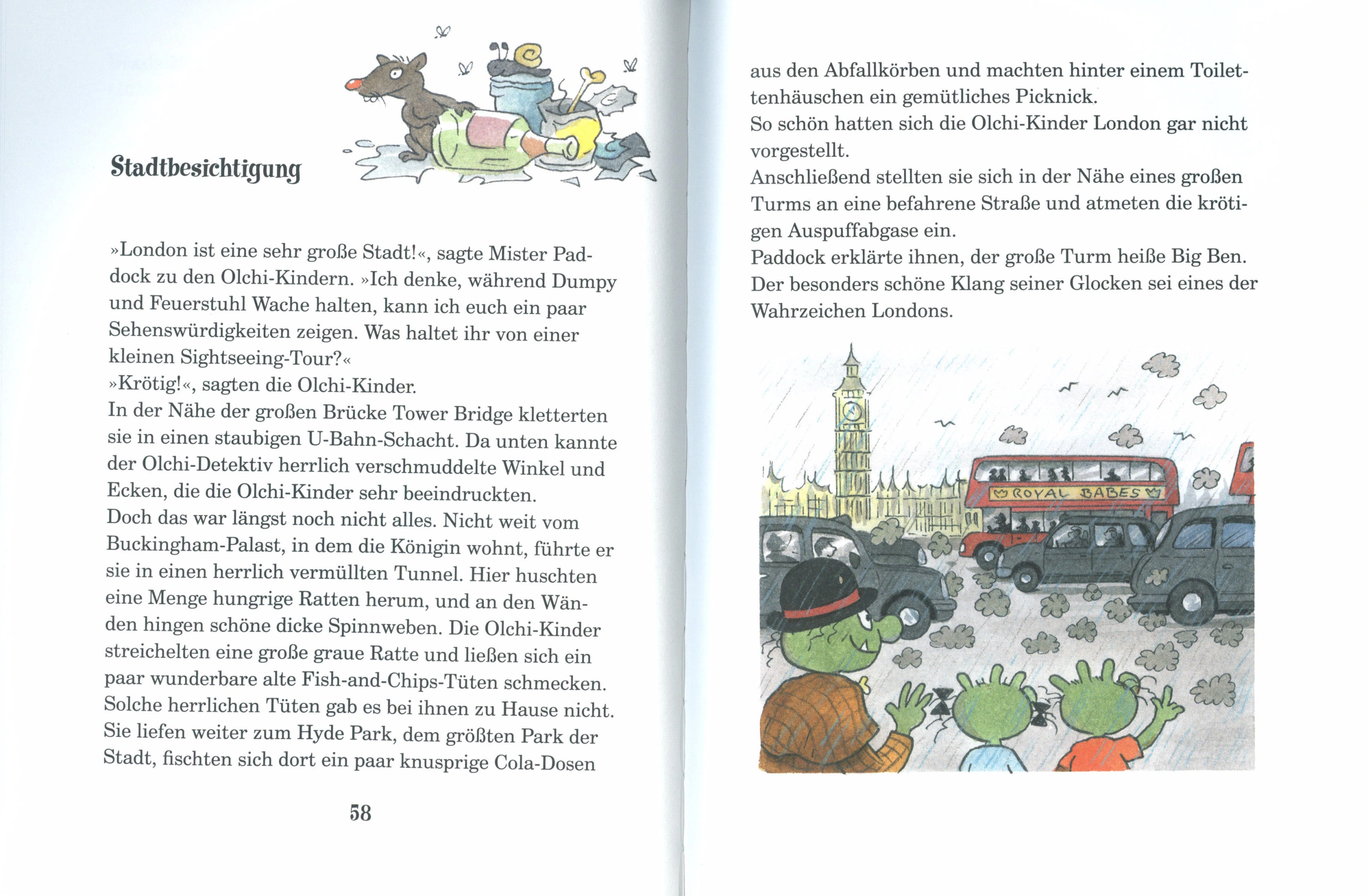 Die Olchis und die Gully-Detektive von London / Die Olchis-Kinderroman Bd.7