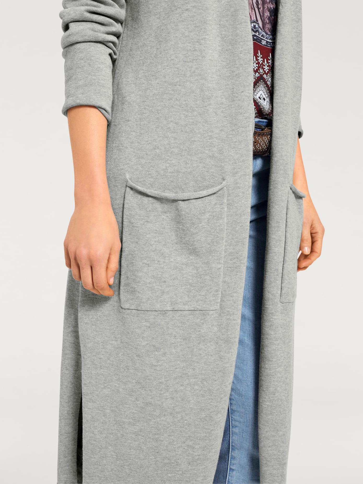 Veste longue en tricot look tendance