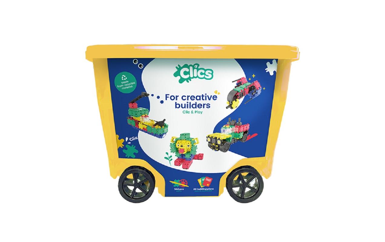 Baukasten Clics Box Bausatz 20 in 1Bauspielzeug fördert Kreativität und Feinmotorik