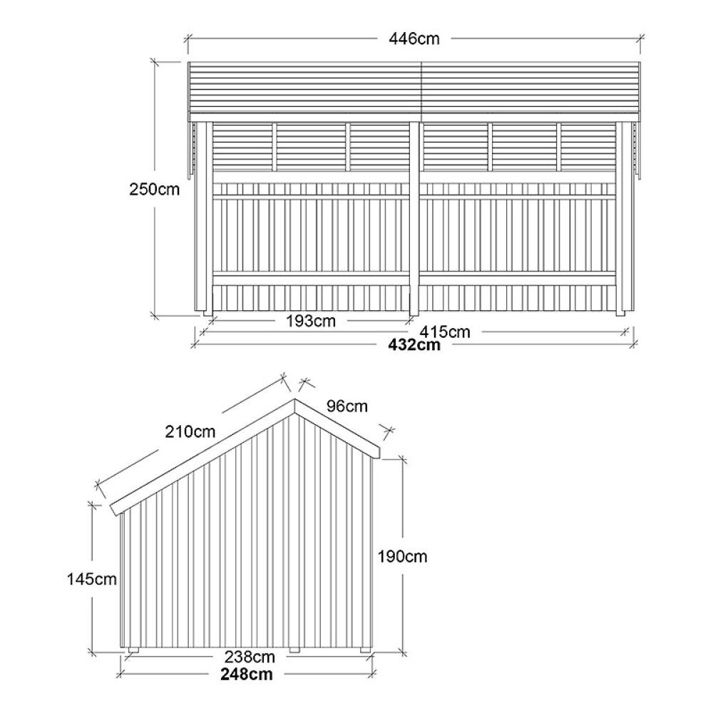 REDSKAPSBOD PLUS MULTI INKL TAKPAPP DOBBELDØR/UBEHANDLET 10,5 M²