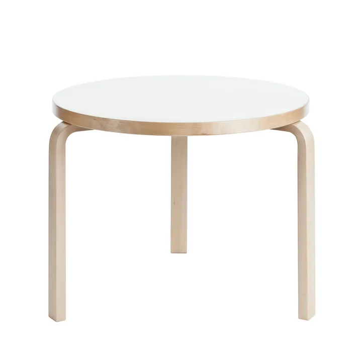 Artek - 90B Tisch H 74 cm, Birke / weiss