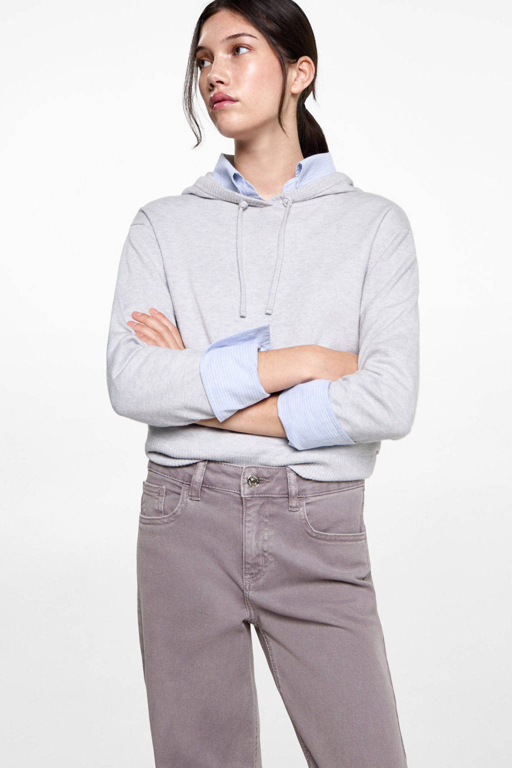 MANGO TEEN straight regular waist lila