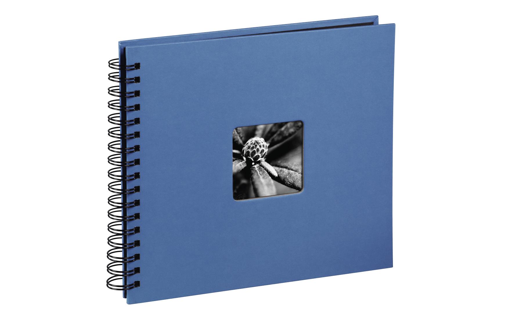 Fotoalbum Fine Art 36 x 32 cm Hellblau, 50 schwarze SeitenPlatzsparendes Album