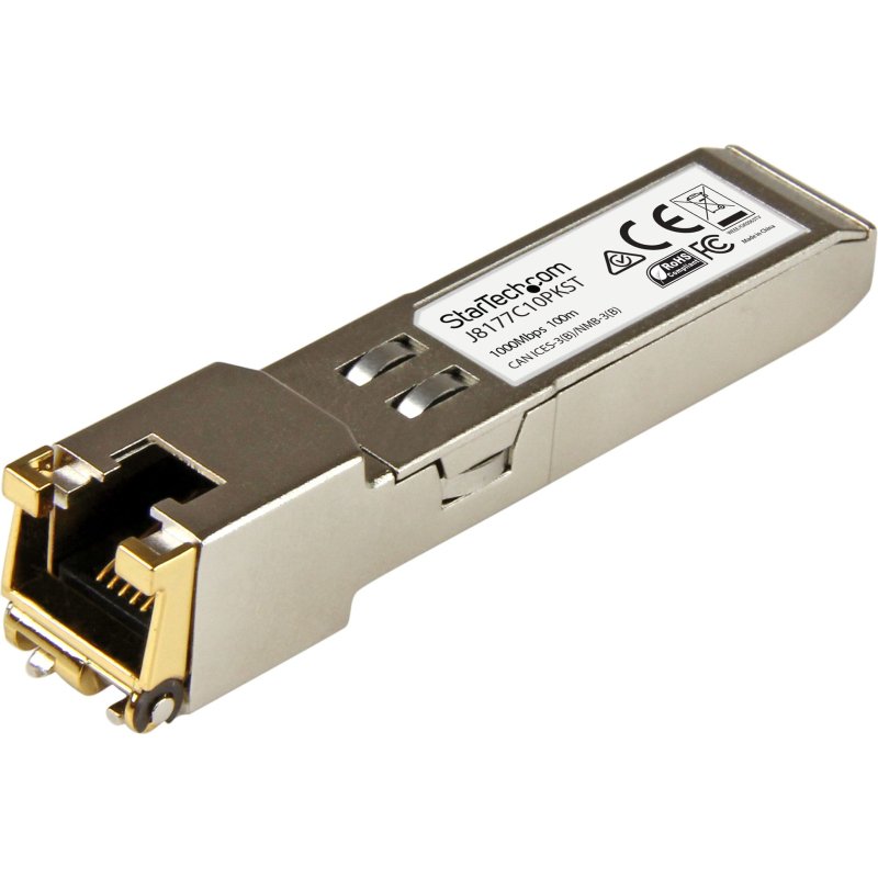 StarTech.com Module SFP GBIC compatible HPE J8177C - Transceiver 1000BASE-T - Paquet de 10