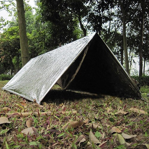 (210x140cm) Notfall Rettungsdecke Survival Erste Hilfe Thermo Decke - Silber