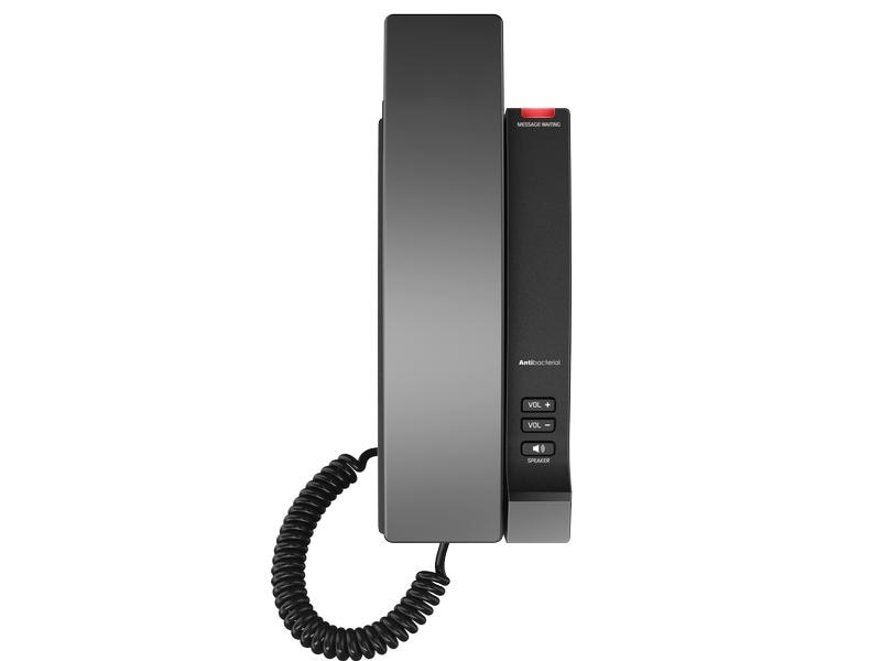 snom Tischtelefon HD100 SIP-Hoteltelefon Schwarz Das HD 100 verfügt über ein modernes, schlankes Design, dass sich in Umgebung einfügt