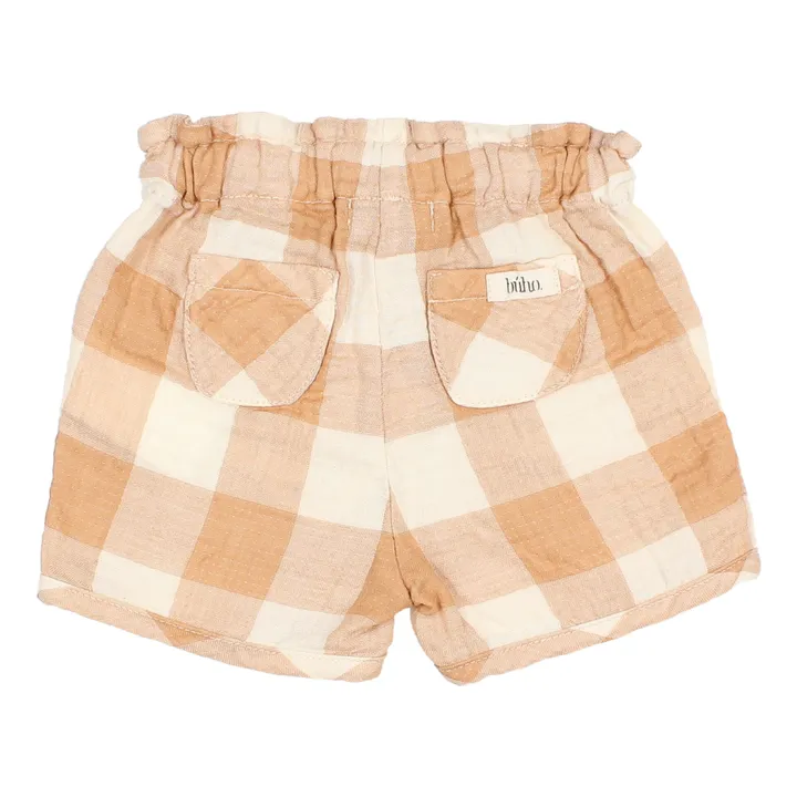 Búho Short Gaze de Coton Responsable Carreaux | Ecru