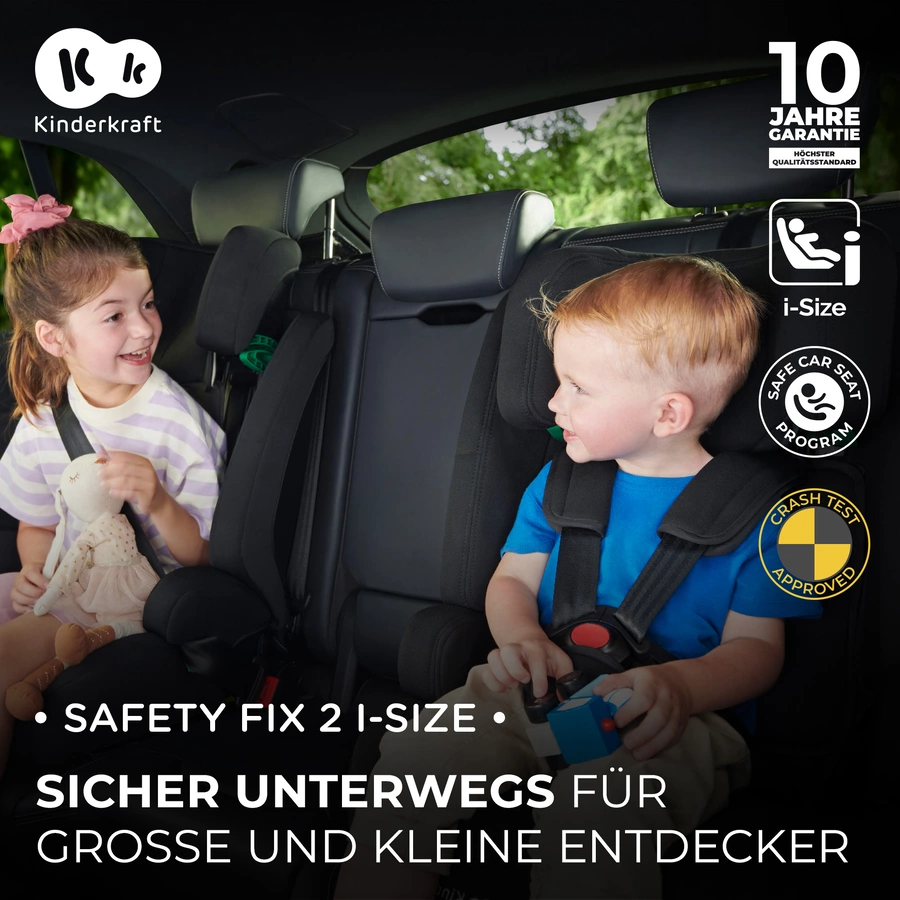 Kinderkraft Autokindersitz Safety Fix 2 i-Size 76 bis 150 cm 8 kg schwarz