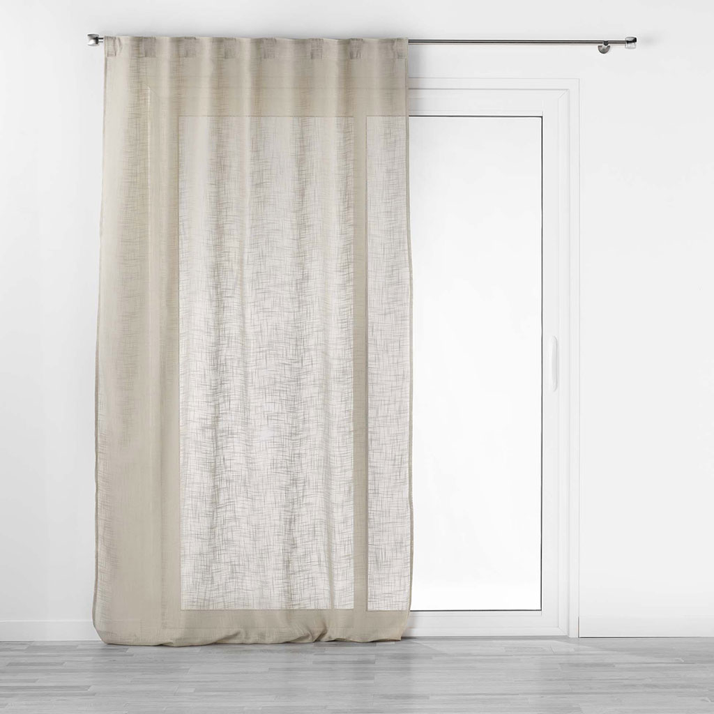 Voilage à passants cachés polyester HALTONA noisette 140x240cm
