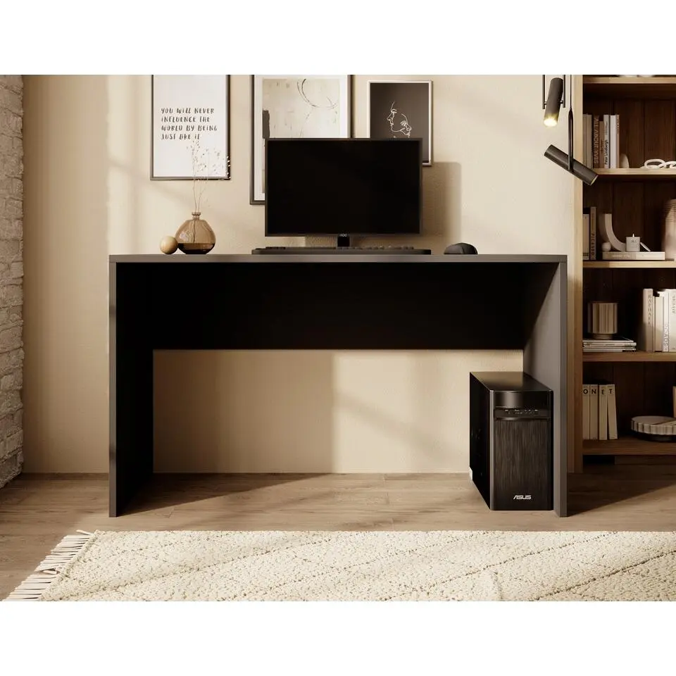 Meubella - Bureau Apoda 2 - Zwart - 130 cm