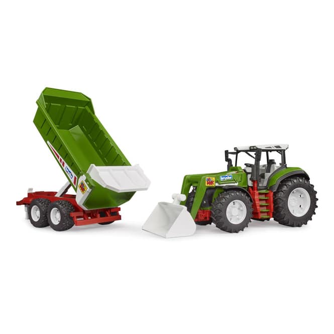 BRUDER - 03452 - Roadmax - Traktor mit Frontlader und Kippanhänger