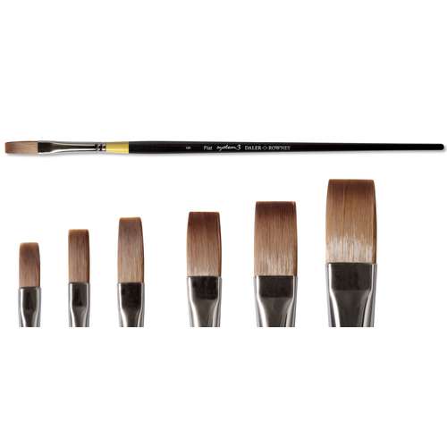 DALER ROWNEY System 3 Acrylpinsel, Serie 44, Flachpinsel