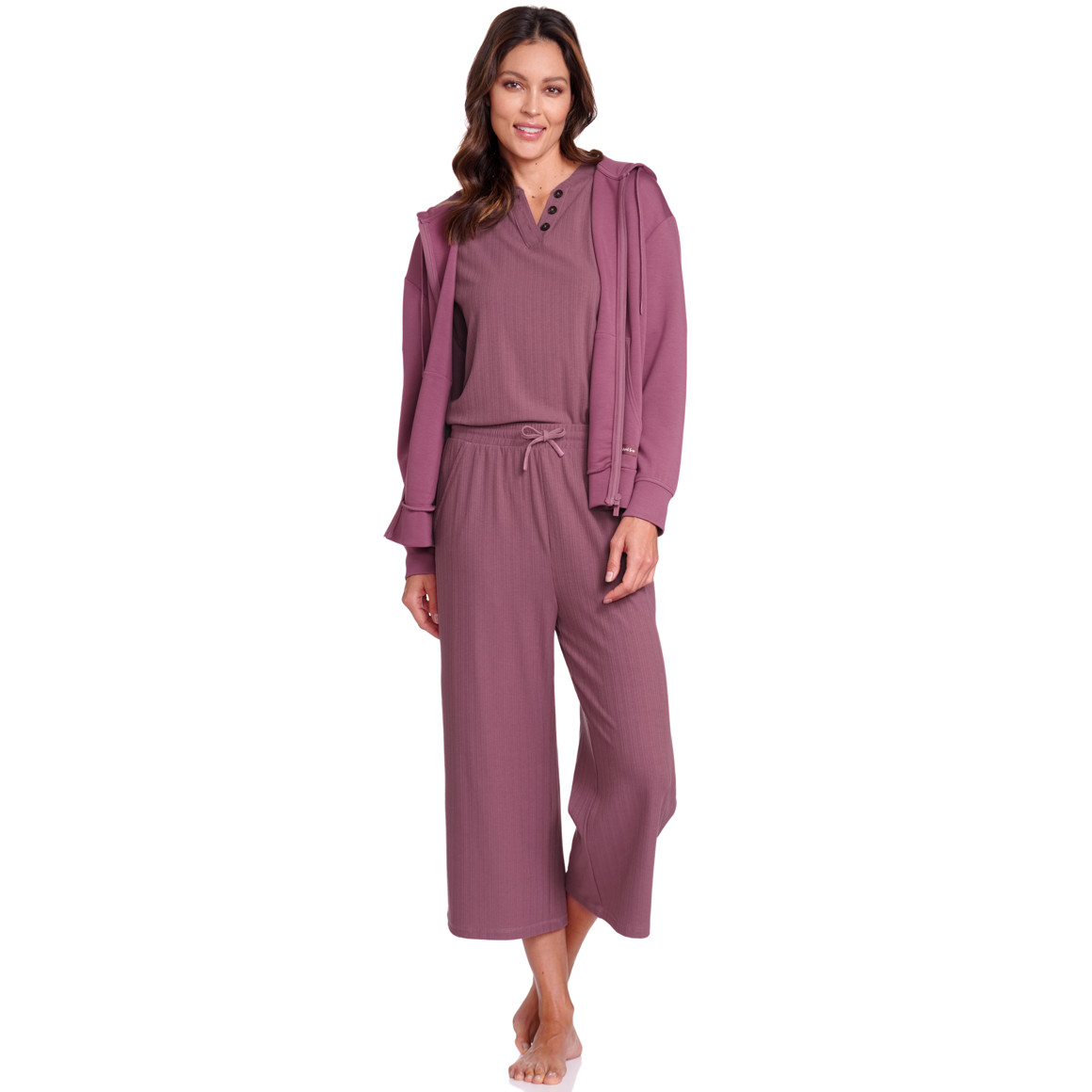 Gina Benotti Damen Sweatjacke mit Kapuze rosa