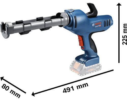 Bosch Professional GCG 18V-310 accu-kitpistool, zonder accu en lader