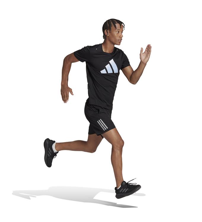 adidas Men Run Icons 3 Bar Logo T-shirt