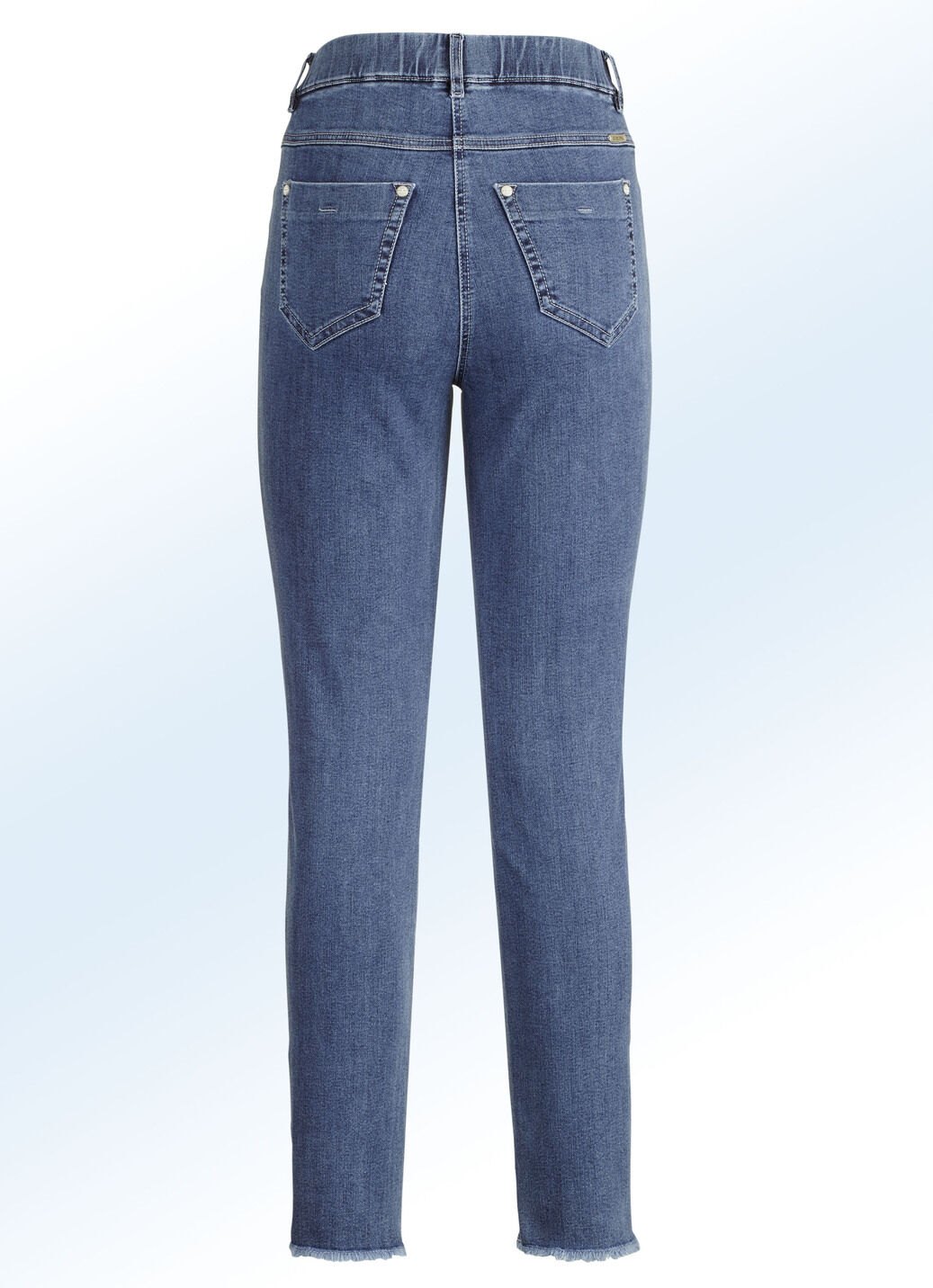 Magic-Jeans mit angesagtem Fransensaum