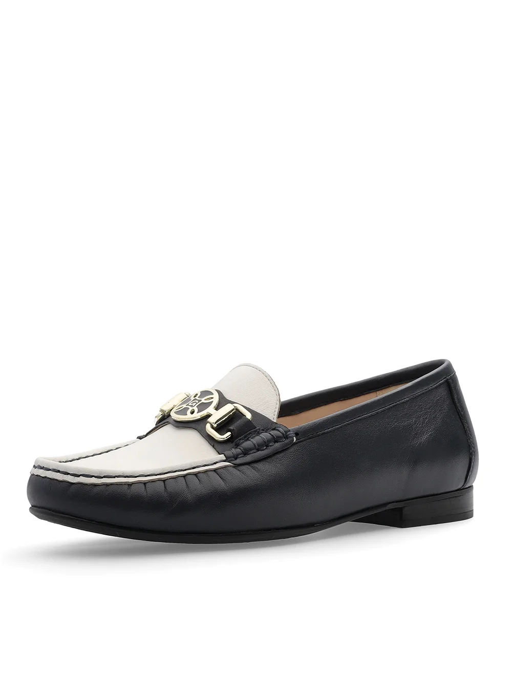 Slipper Atlanta blau weiß
