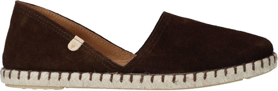 Verbenas Carmen suède espadrilles donkerbruin