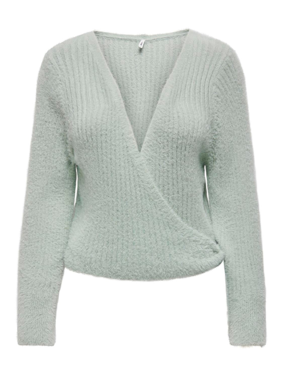 ONLAMANDA Strickpullover Aqua Gray