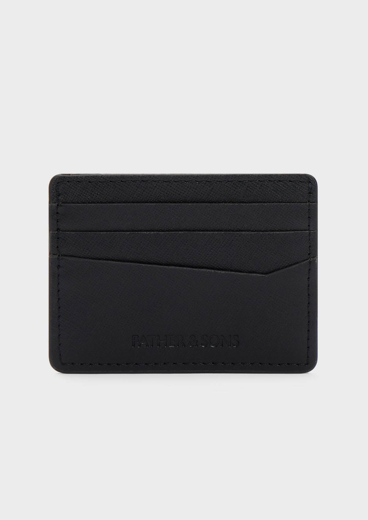 Porte-cartes en cuir noir