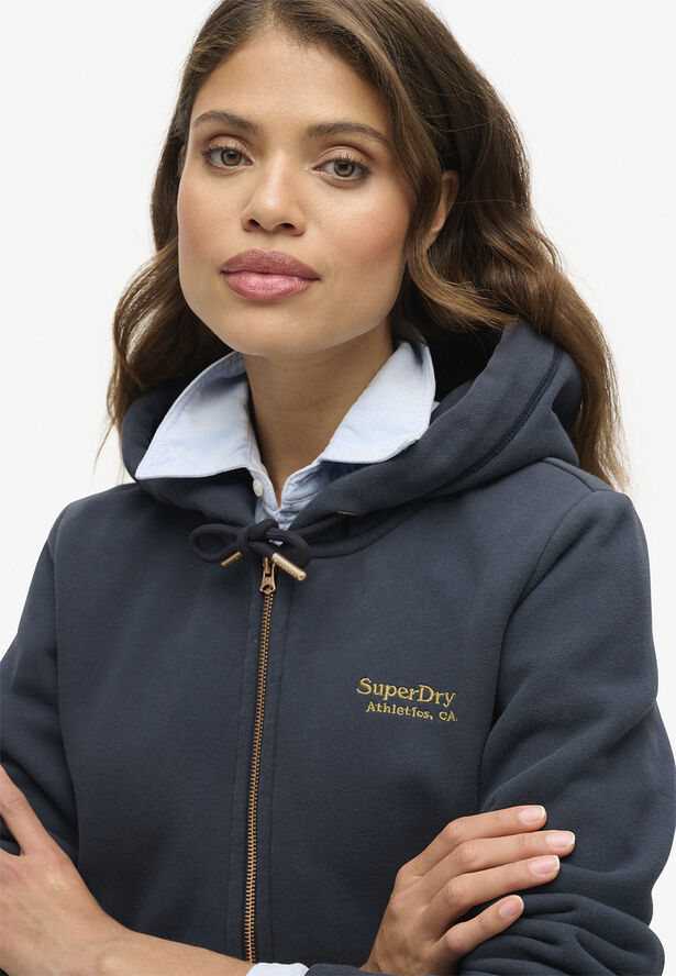 Superdry ESSENTIAL LOGO ZIP HOODIE Richest navy