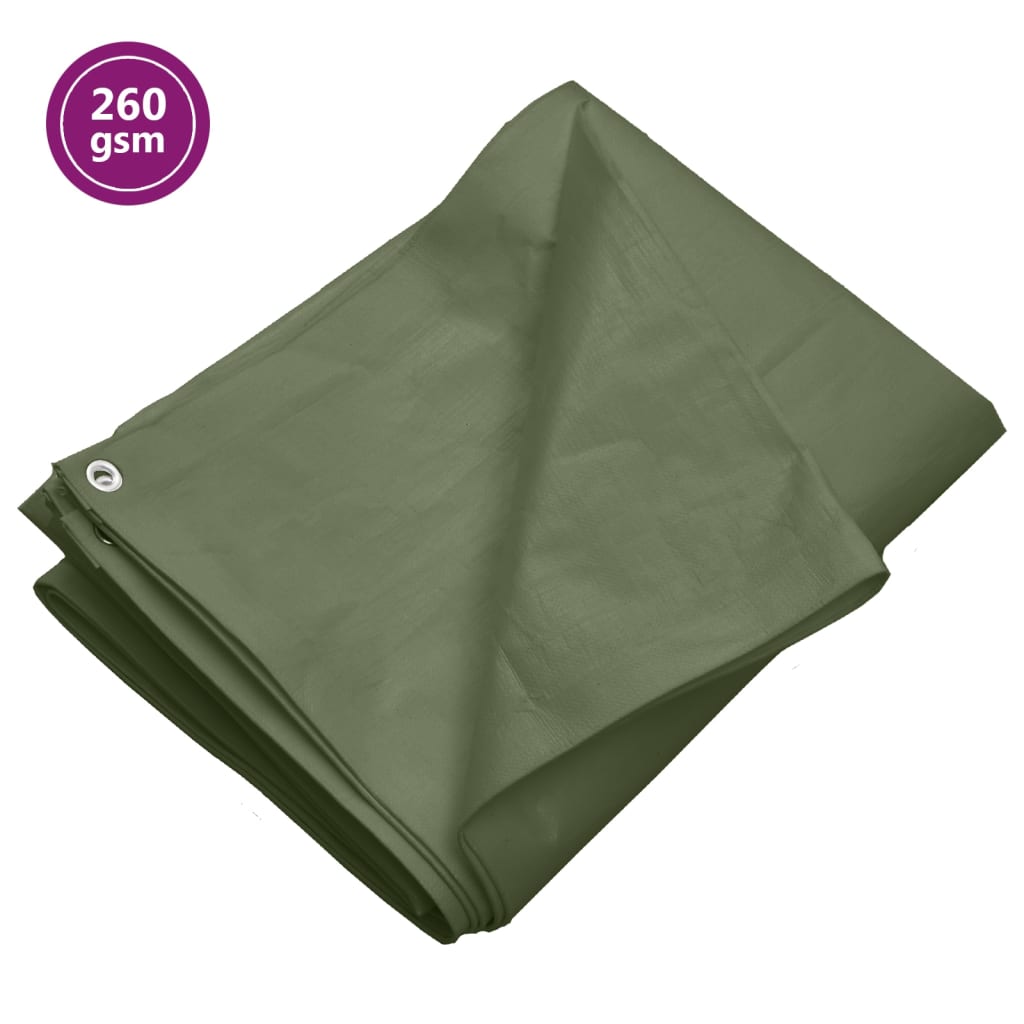 Bâche 260 g/m² 8x12 m vert pehd