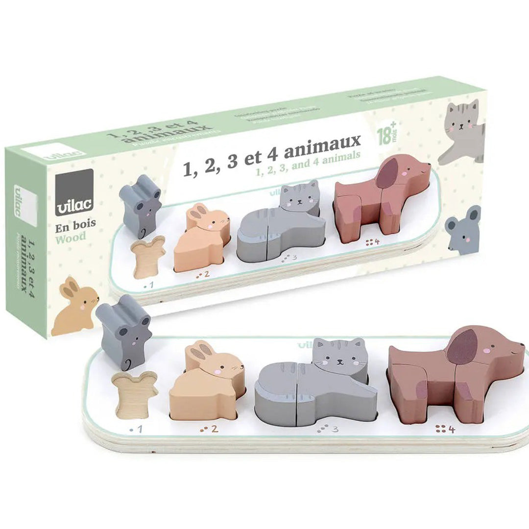 vilac puzzel ik leer dieren tellen - 10st