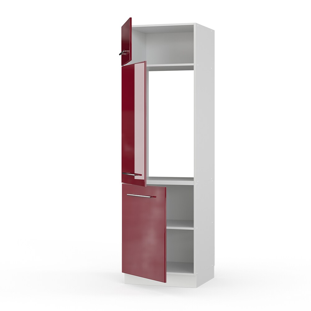 VICCO Kühlumbauschrank 60 cm Küchenschrank Hochschrank Küchenzeile Fame-Line