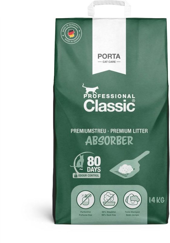 14kg Professional Classic Kattenbakvulling met Geurabsorberend Middel