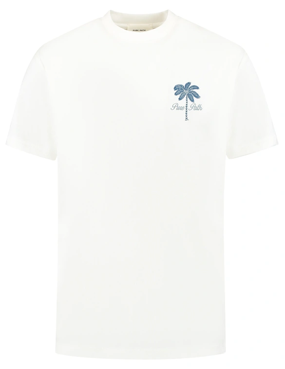 Pure Path T-shirt geborduurde print 25010116