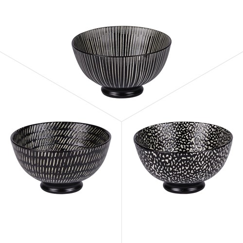 Lot de 3 Bols 15 cm Assortis Volcano
