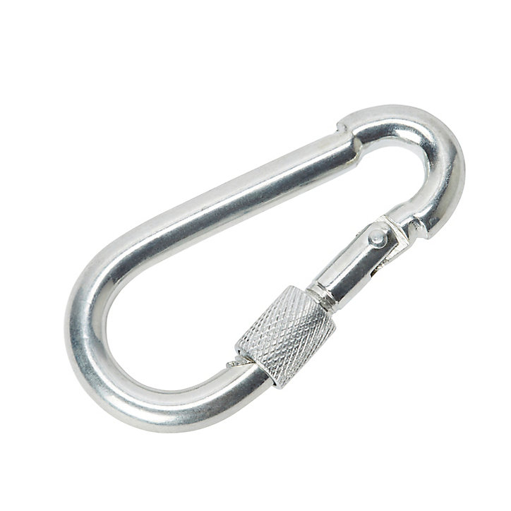 Porte-mousqueton type pompier DIALL à vis 8 cm