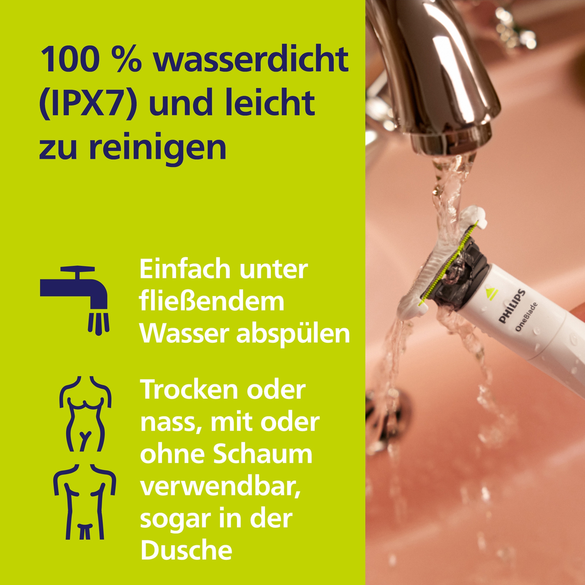 Philips Elektrorasierer »Intimate QP1924/30« 2 Stk. Aufsätze bidirektionales Trimmen und Rasieren, nass und trocken verwendbar