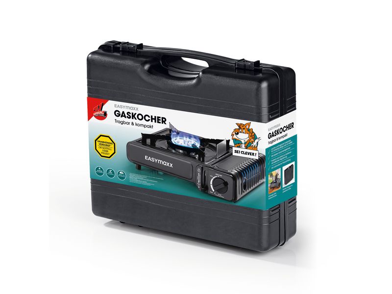 EASYmaxx Gaskocher inkl. Koffer Tragbarer Campingkocher