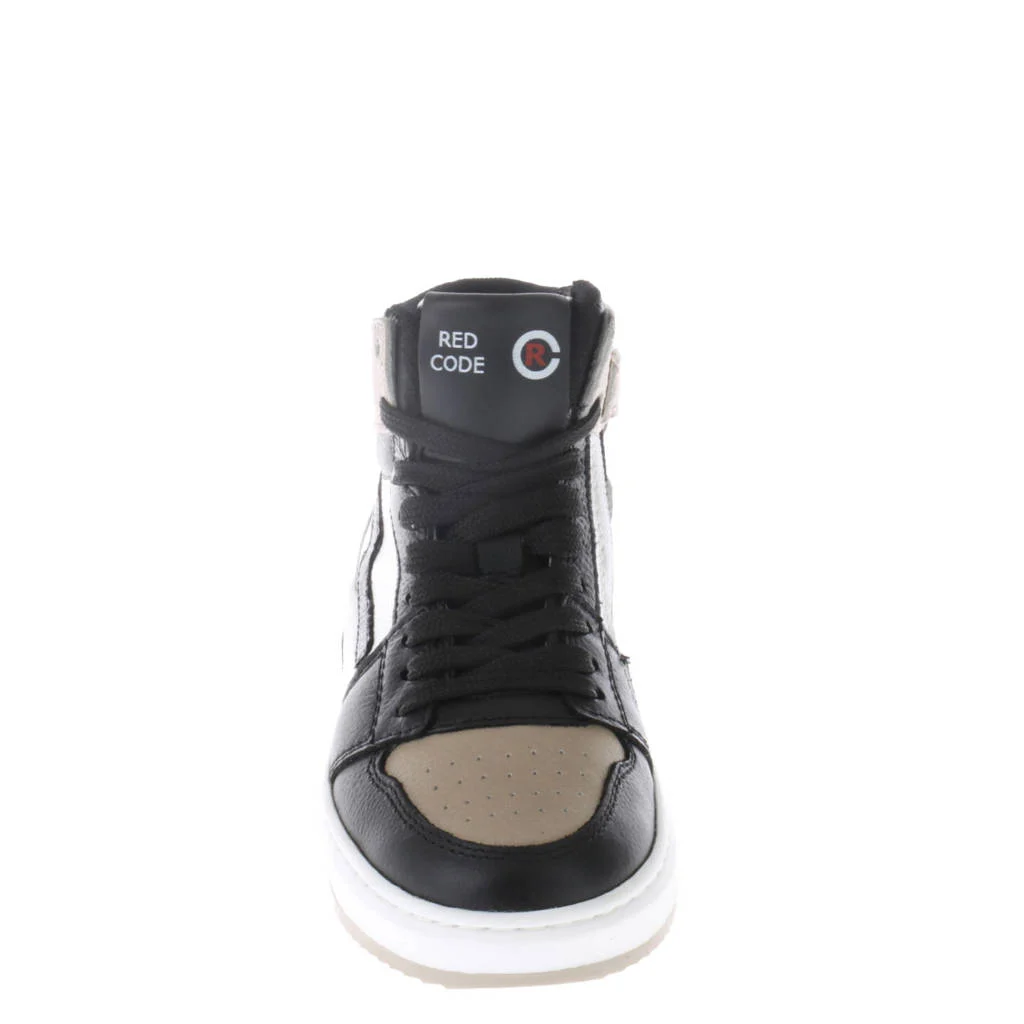 Red Code leren sneakers taupe multi