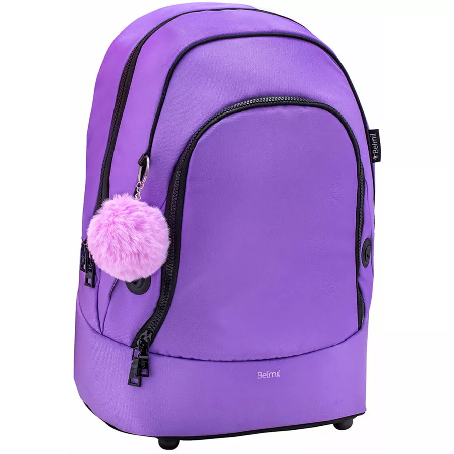 Belmil Schulrucksack 2-IN-1 Schulrucksack & Gürteltasche Tulip Purple