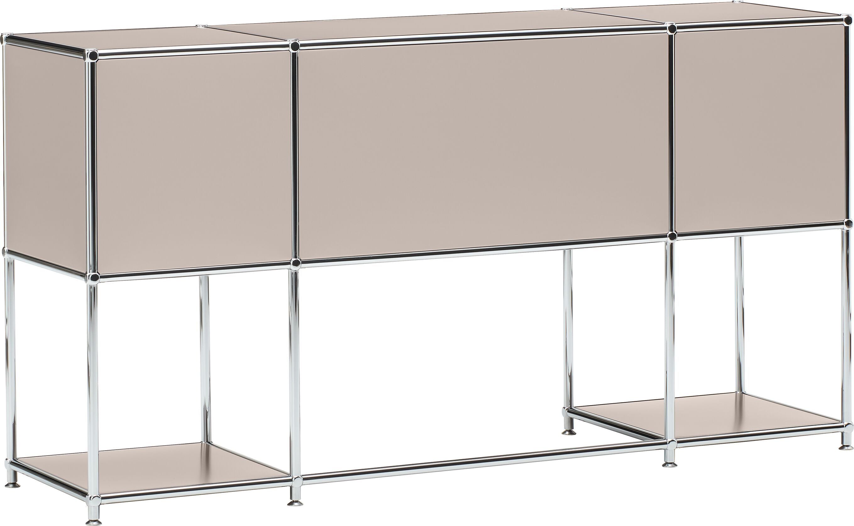 FLEXCUBE Schreibtisch - Taupe / B: 152.0 cm x T: 40.0 cm x H: 80.0 cm