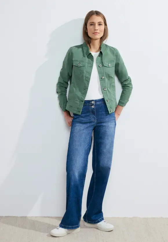 Color Jeansjacke - dusty salvia green